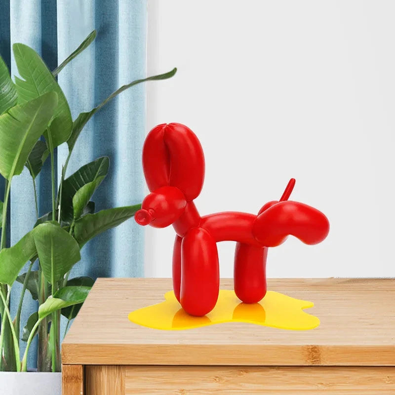 Escultura Doggy Pee Balloon 18x13cm Conceito Vermelho 