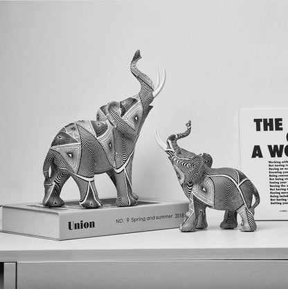 Escultura Elefante Pintura Origami Conceito 