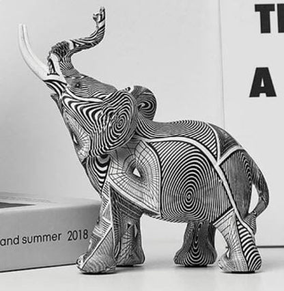 Escultura Elefante Pintura Origami Conceito Filhote 