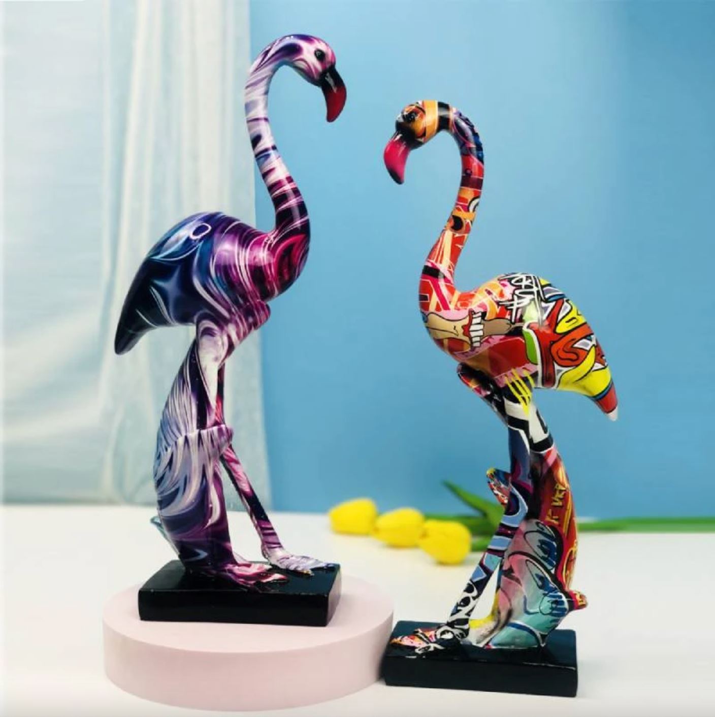 Escultura Flamingo Grafite Street & Colors Conceito