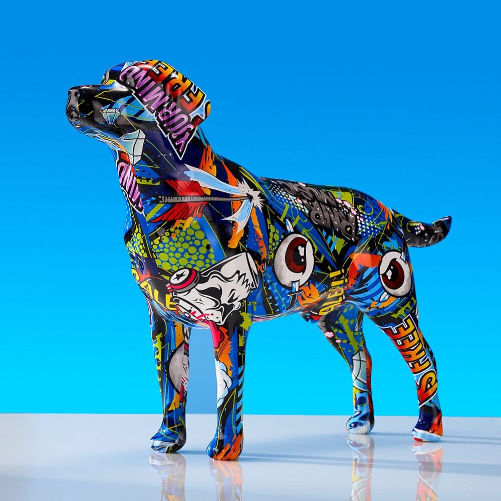 Escultura Labrador Grafite Street & Colors Conceito Street 2 