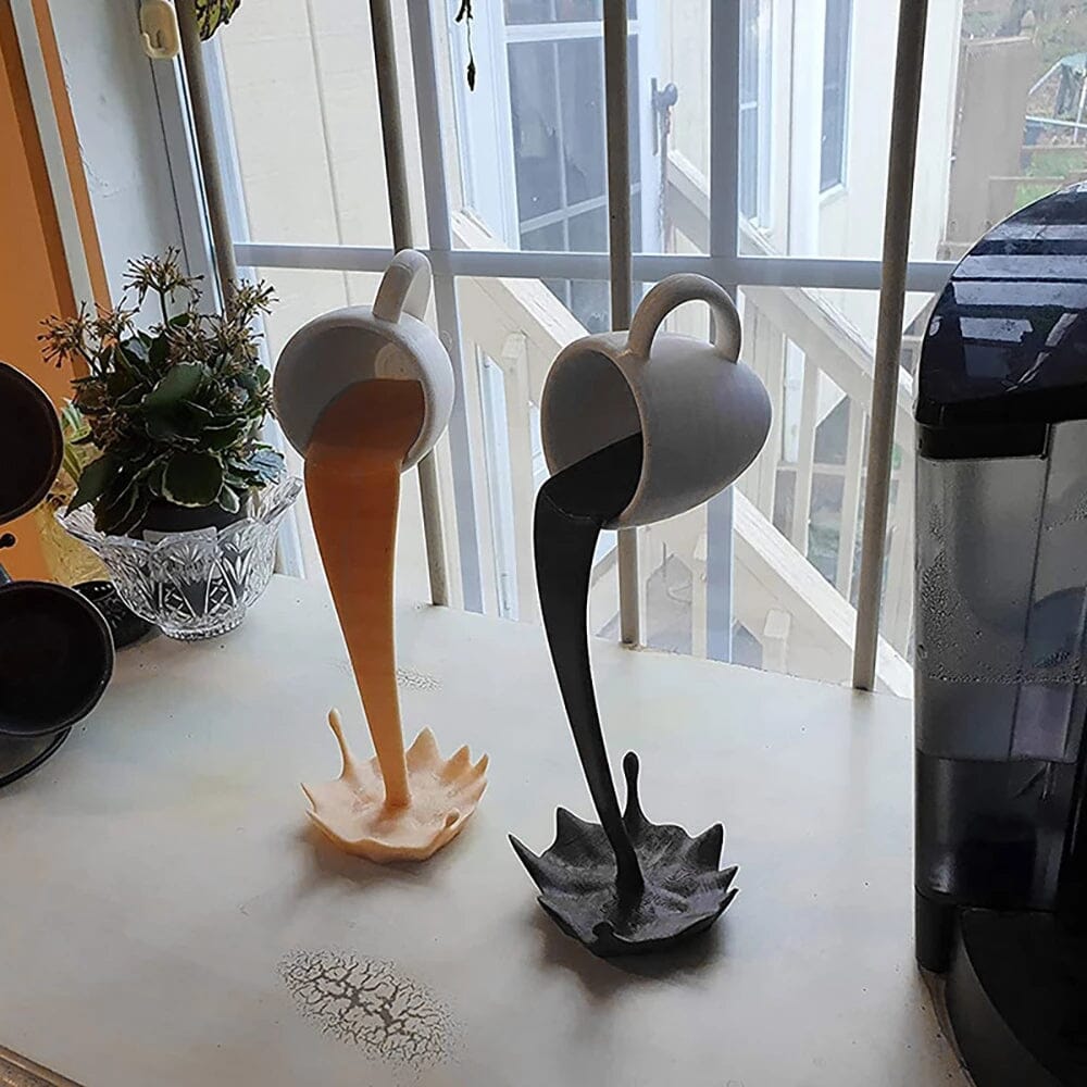 Escultura Spilled Coffee 3D Conceito 