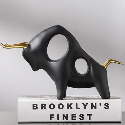 Escultura Touro Vazado Moderno Conceito #2 Preto 