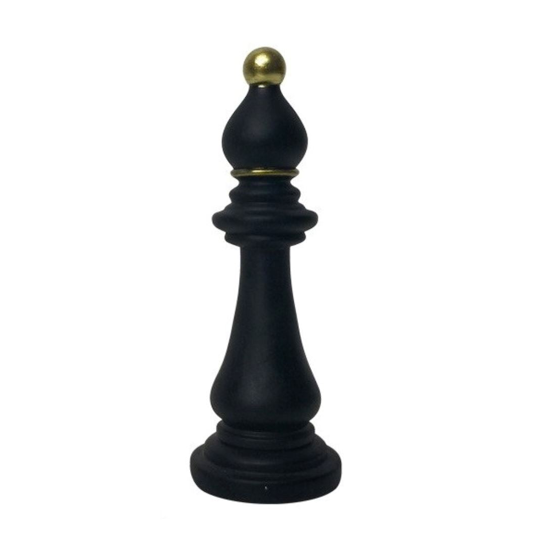 Esculturas Peças de Xadrez (KIt 6 Pçs) Conceito Bispo Preto 