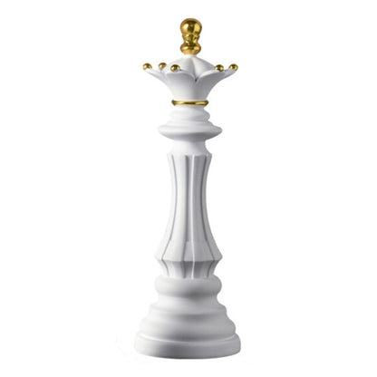 Esculturas Peças de Xadrez (KIt 6 Pçs) Conceito Rainha Branco 