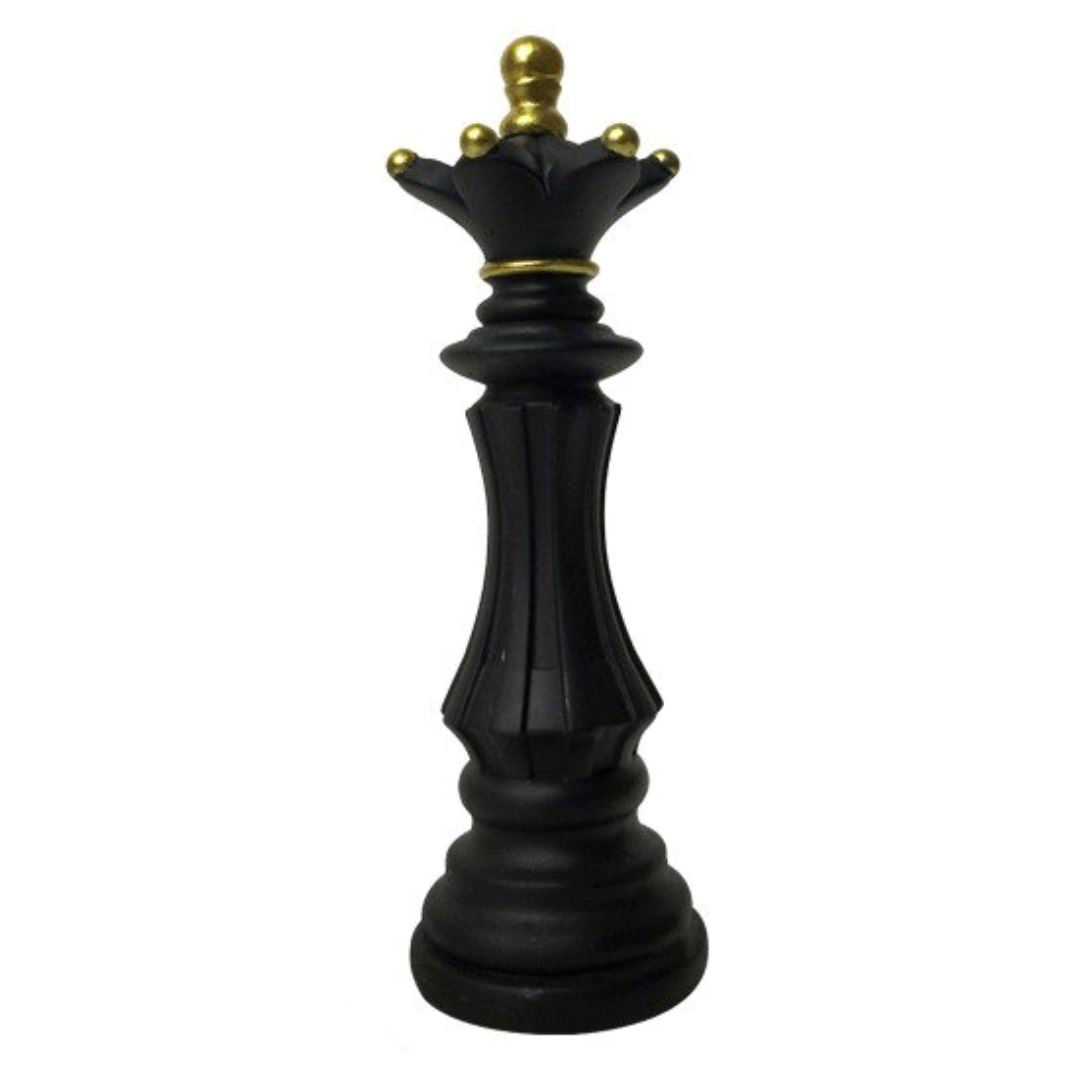 Esculturas Peças de Xadrez (KIt 6 Pçs) Conceito Rainha Preto 