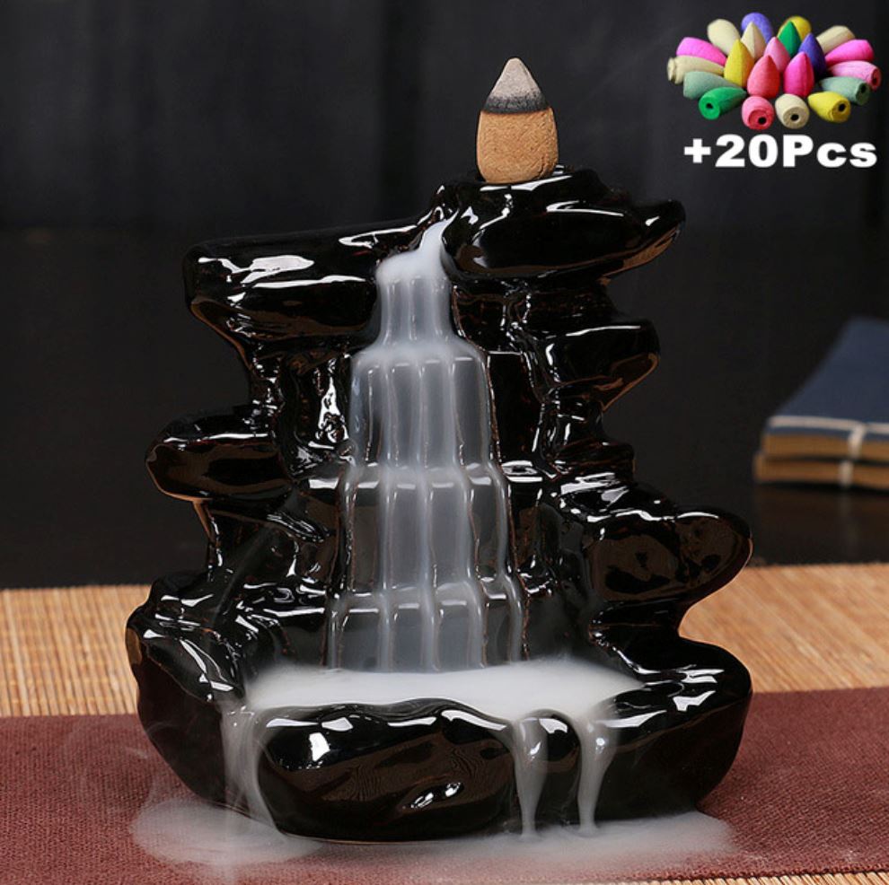 Incensário Efeito Cascata Black projeto-150 1# 