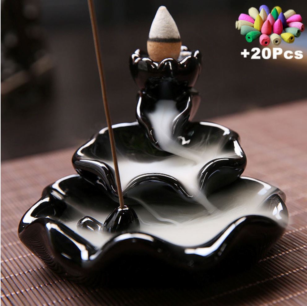 Incensário Efeito Cascata Black projeto-150 3# 