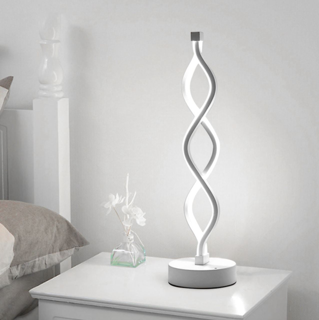 Luminária de Mesa Espiral Dupla luzes projeto-150 Luz Fria 