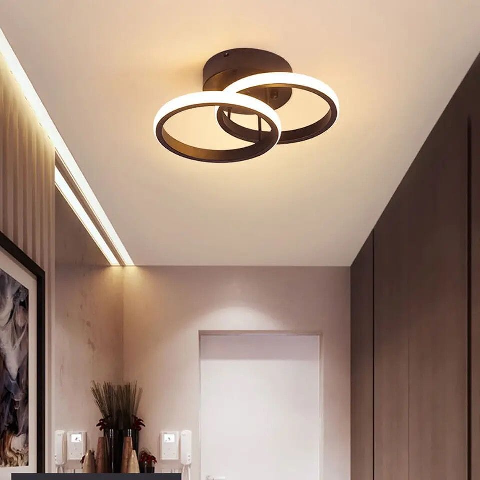 Luminária de Teto Plafon em Led Apollo luzes Conceito Preto Quente 