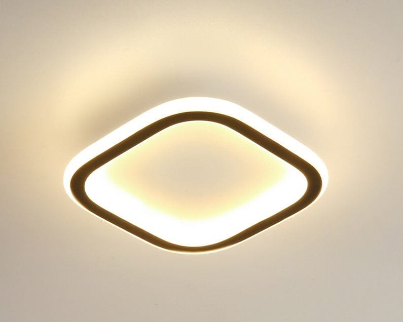 Luminária de Teto Plafon Solari luzes Conceito Preto Quadrado 