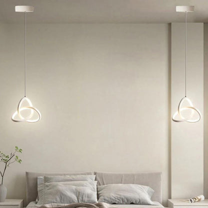 Lustre Pendente 3 Laços Conceito Branco O Par Quente