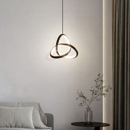 Lustre Pendente 3 Laços Conceito Preto 01 Unidade Quente