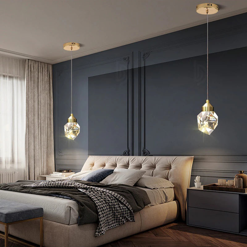 Lustre Pendente de Luxo Diamond para Quarto Sala – Conceito