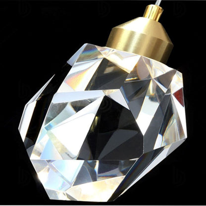 Lustre Pendente Pedra de Cristal luzes Conceito 