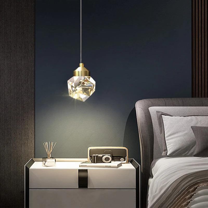 Lustre Pendente de Luxo Diamond para Quarto Sala – Conceito
