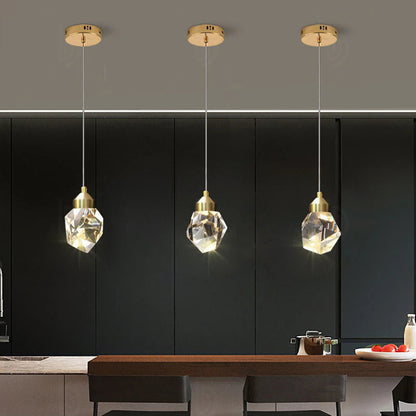 Lustre Pendente Pedra de Cristal luzes Conceito 