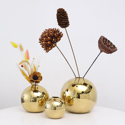Vaso em Esfera Dourado Conceito 