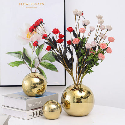 Vaso em Esfera Dourado Conceito 