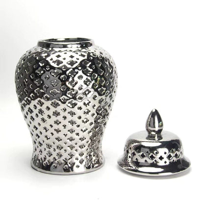 Vaso Vazado Akzana Conceito Prata 22cm 
